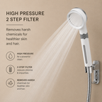 Alvoura Filtered Shower Head – 2-Step Filtration | White