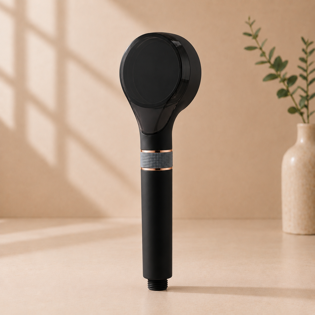 Alvoura Filtered Shower Head – 2-Step Filtration | Black
